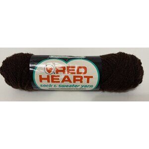 Red Heart Sock and Sweater Yarn New Chestnut Brown 357 One Skein
